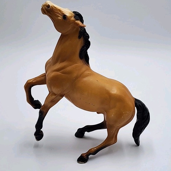 Vintage 70's Breyer Horse 87 Traditional Diablo Mustang Buckskin Semi Rearing - Picture 6 of 11
